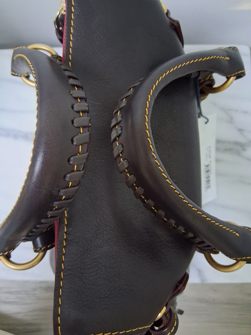Dooney & Bourke Florentine Micro Satchel Brown Tmoro - Picture 6 of 12